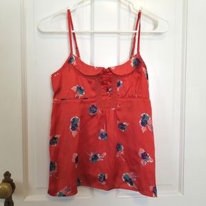 AMERICAN EAGLE OUTFITTERS Smocked Stain Floral Camisole